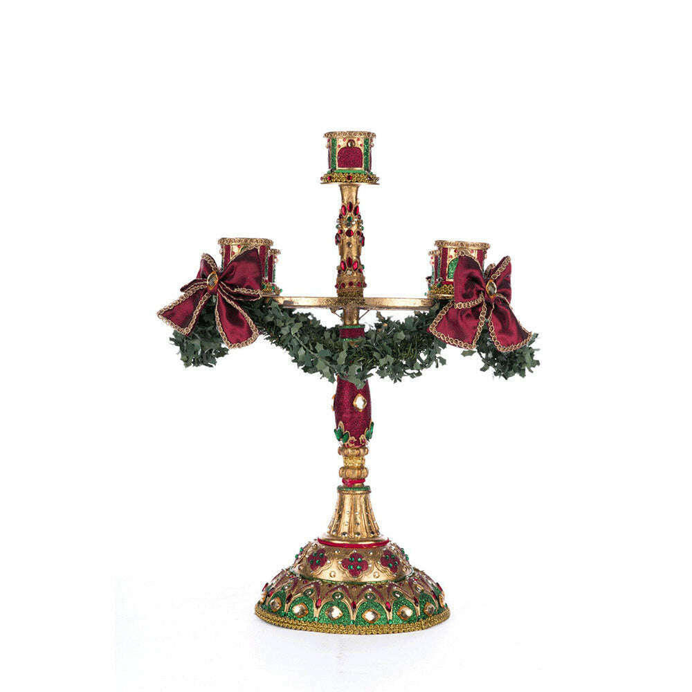 Christmas Castle Candelabra by Katherine's Collection