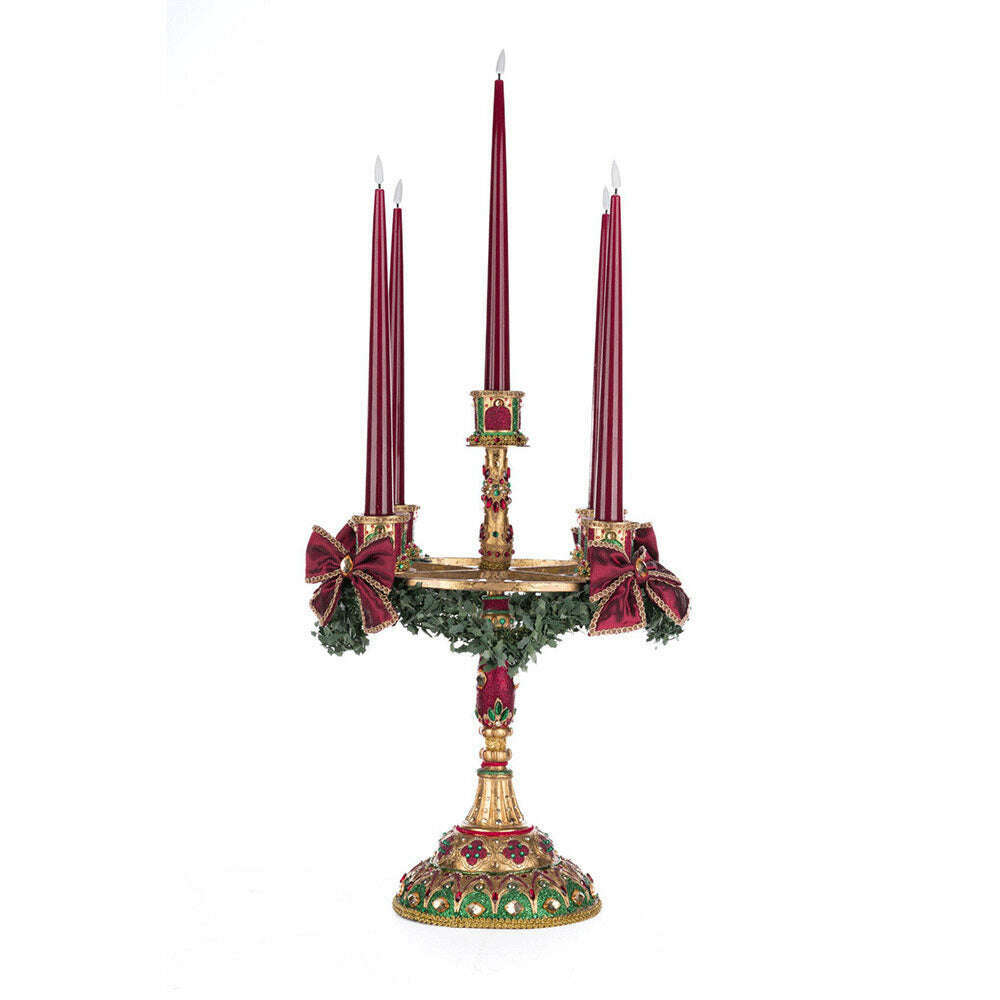 Christmas Castle Candelabra by Katherine's Collection