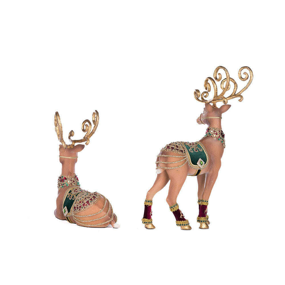 Christmas Castle Deer Assortment of 2 by Katherine's Collection