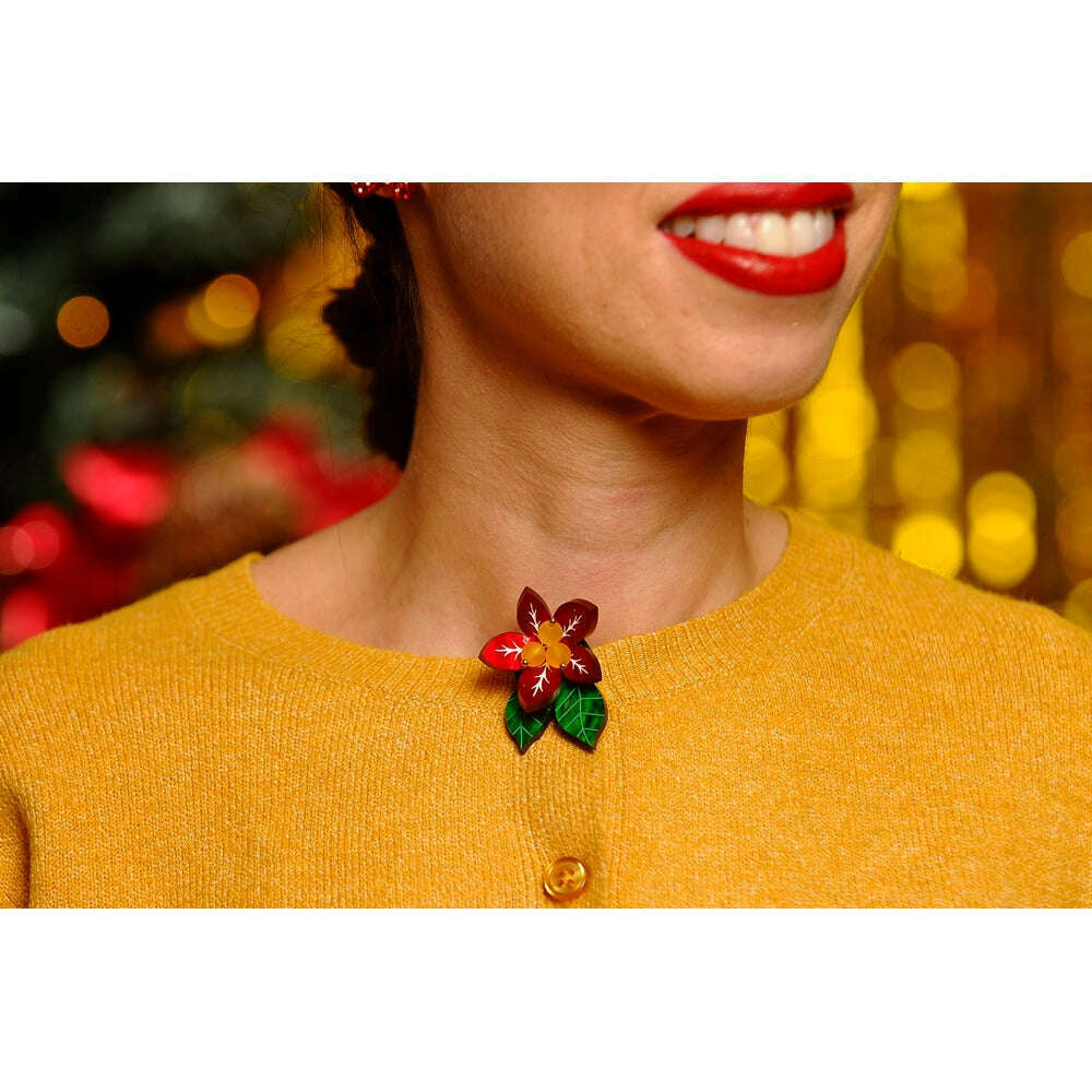 Christmas Flower Button Cover by Laliblue