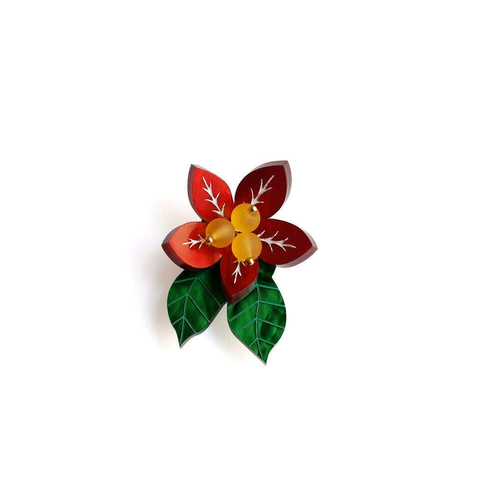 Christmas Flower Button Cover by Laliblue