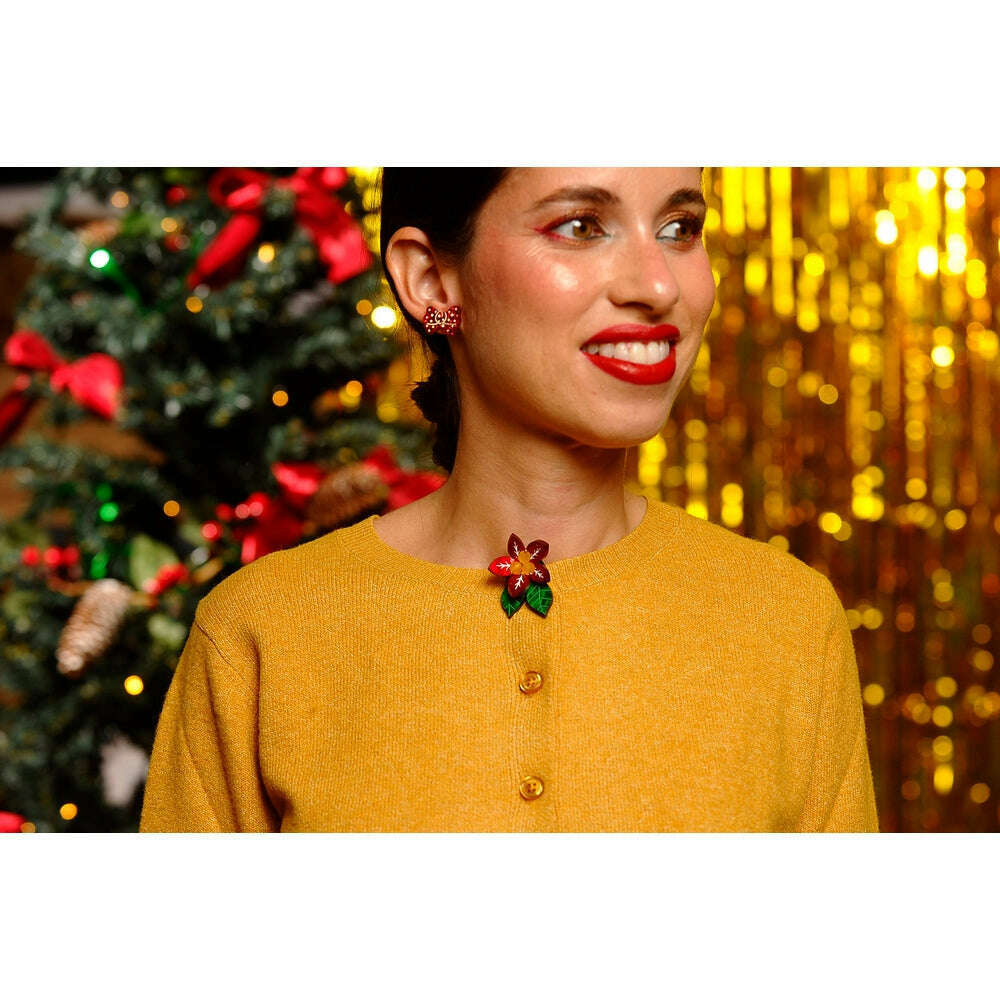 Christmas Flower Button Cover by Laliblue