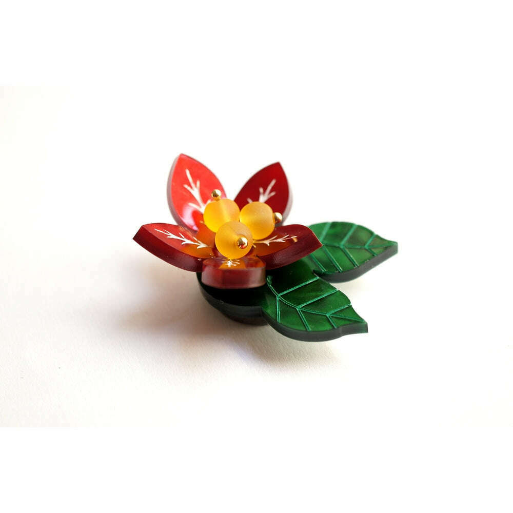Christmas Flower Button Cover by Laliblue