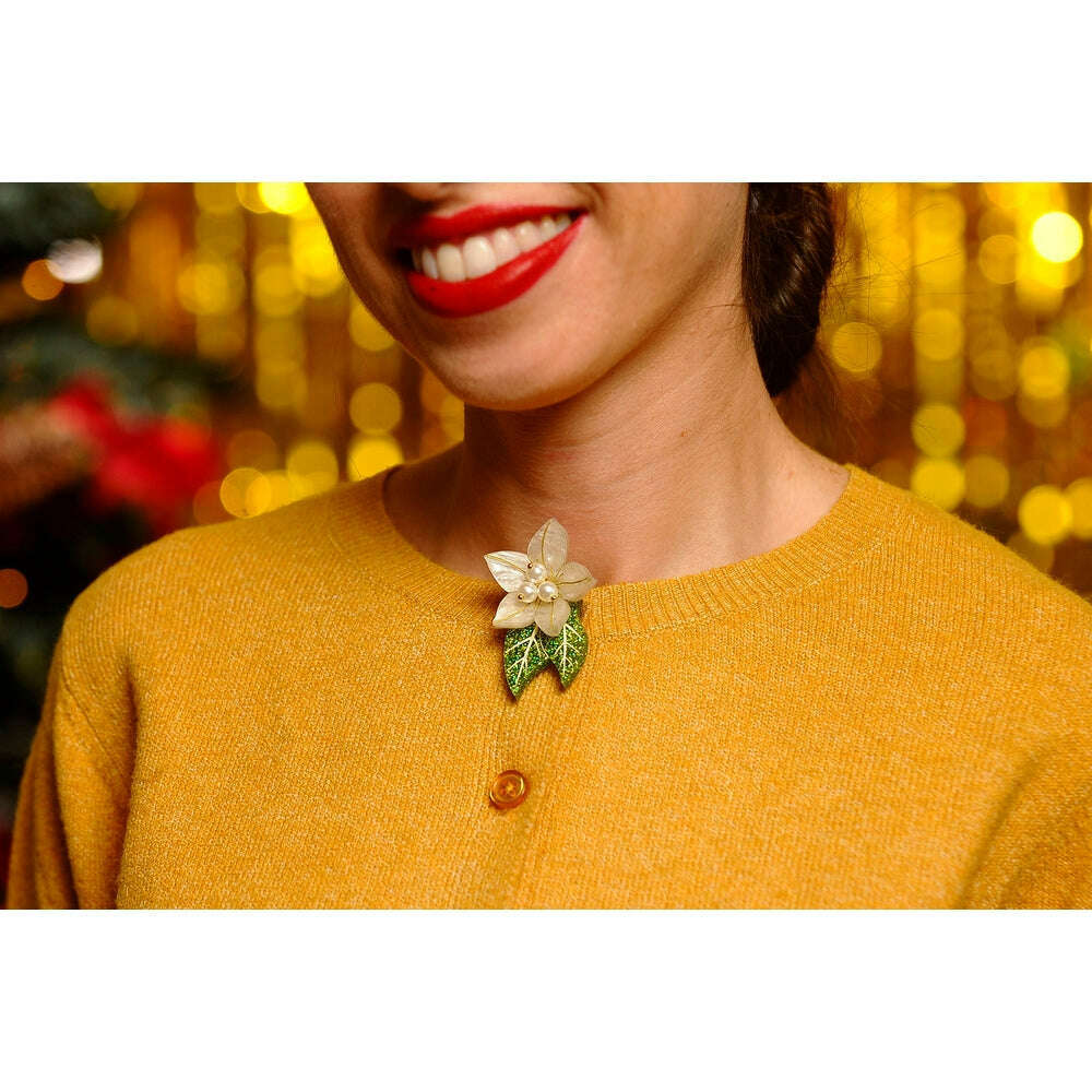Christmas Flower Button Cover by Laliblue