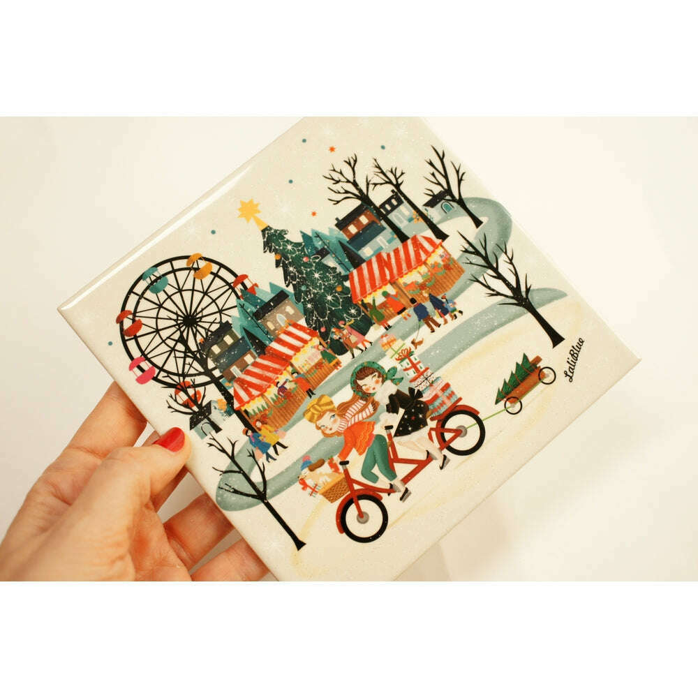 Christmas Market Tile by Laliblue