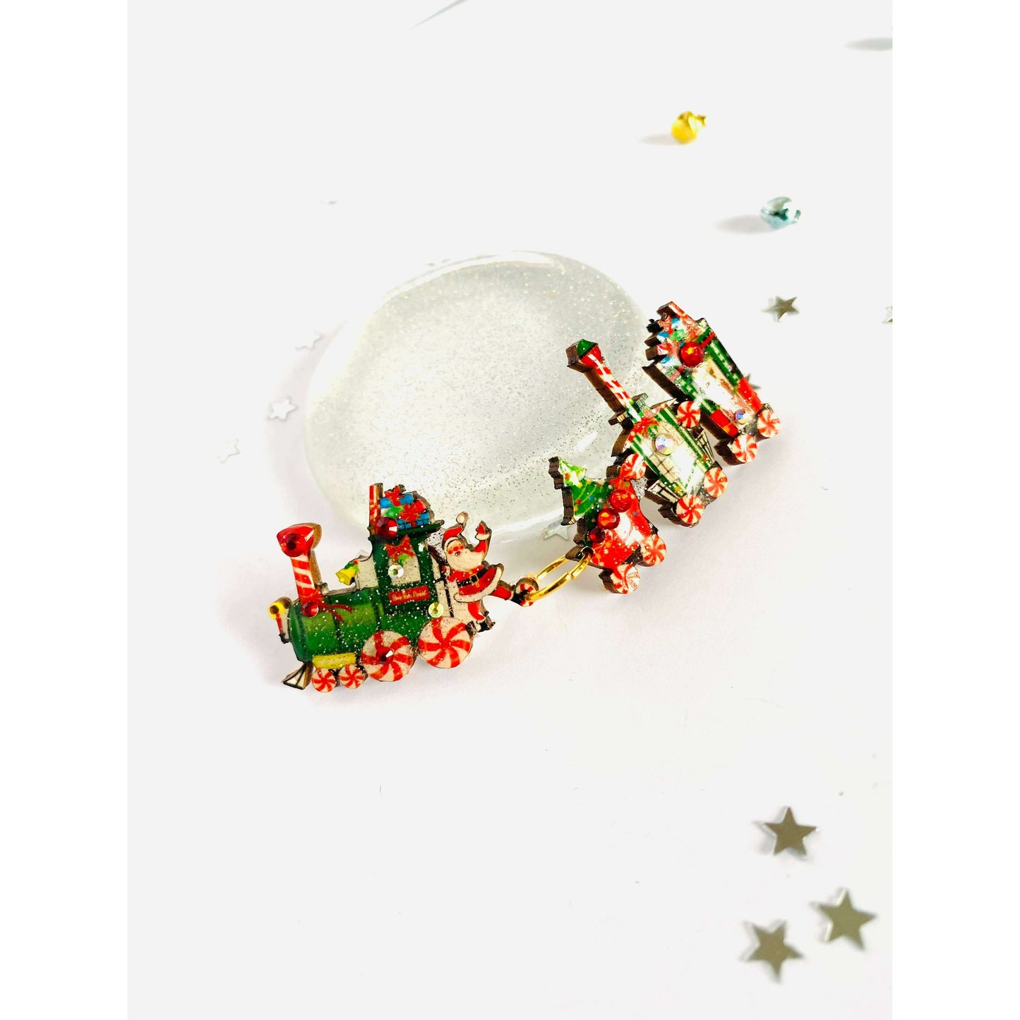 Christmas Train Brooch by Rosie Rose Parker
