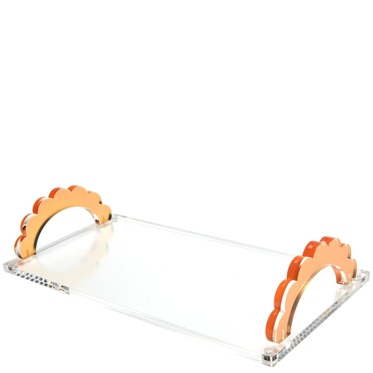 Citrine Acrylic Scallop Handle Photo Tray
