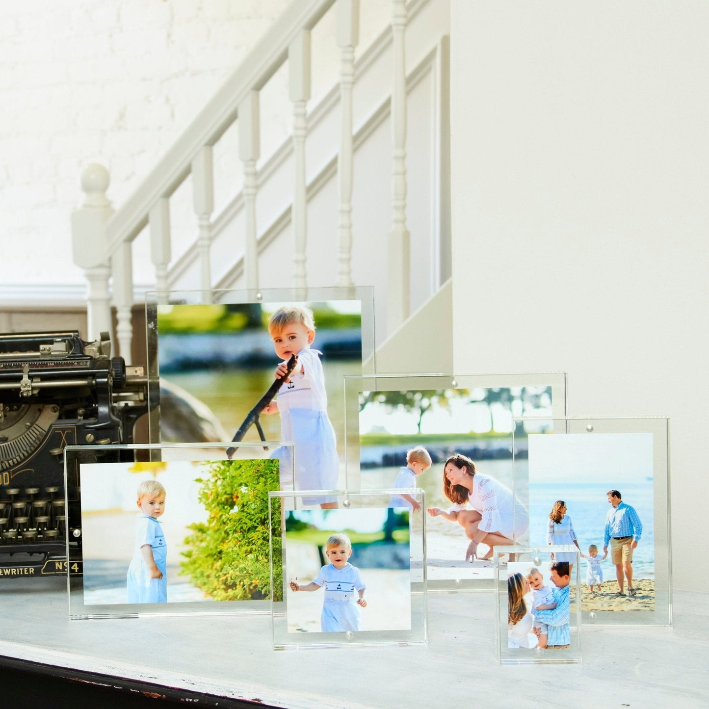 Clear Acrylic 8" x 10" Double-Sided Thick Block Frame