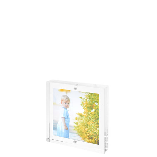 Clear Acrylic 4" x 4" Double-Sided Thick Block Frame