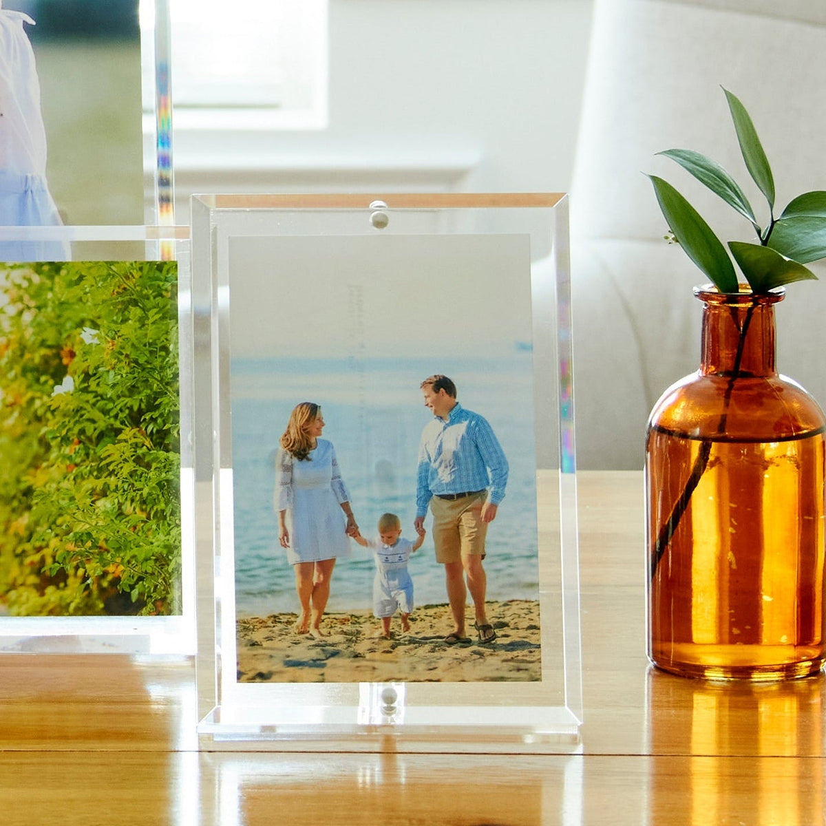 a picture frame on a table