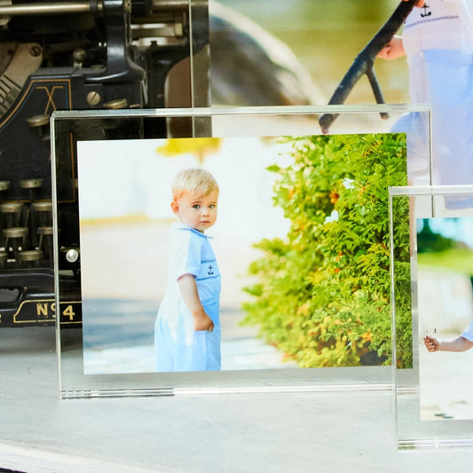 Clear Acrylic 5" x 7" Double-Sided Thick Block Frame