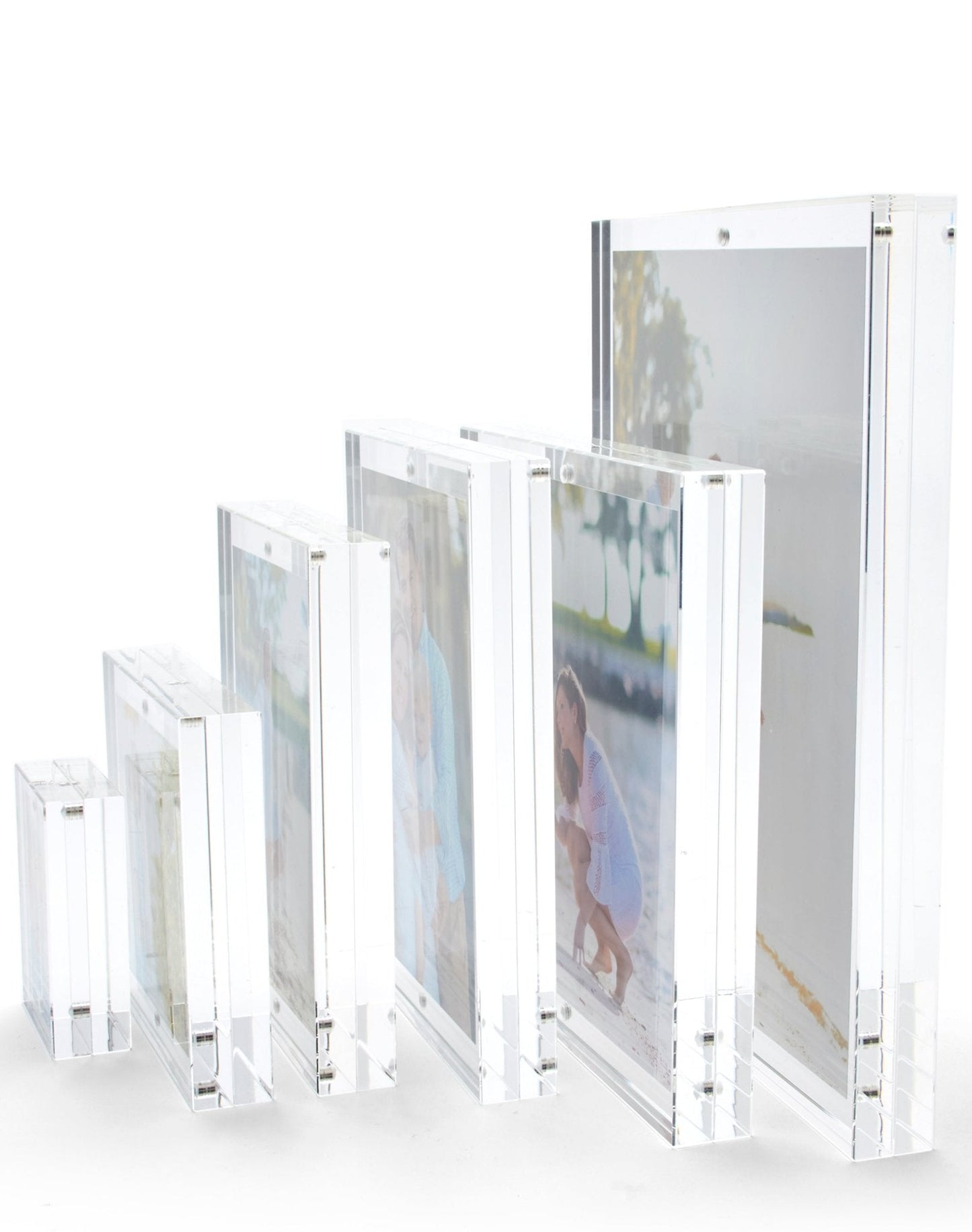 Clear Acrylic 8" x 10" Double-Sided Thick Block Frame
