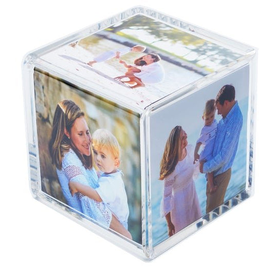 Clear Acrylic Retro Photo Cube