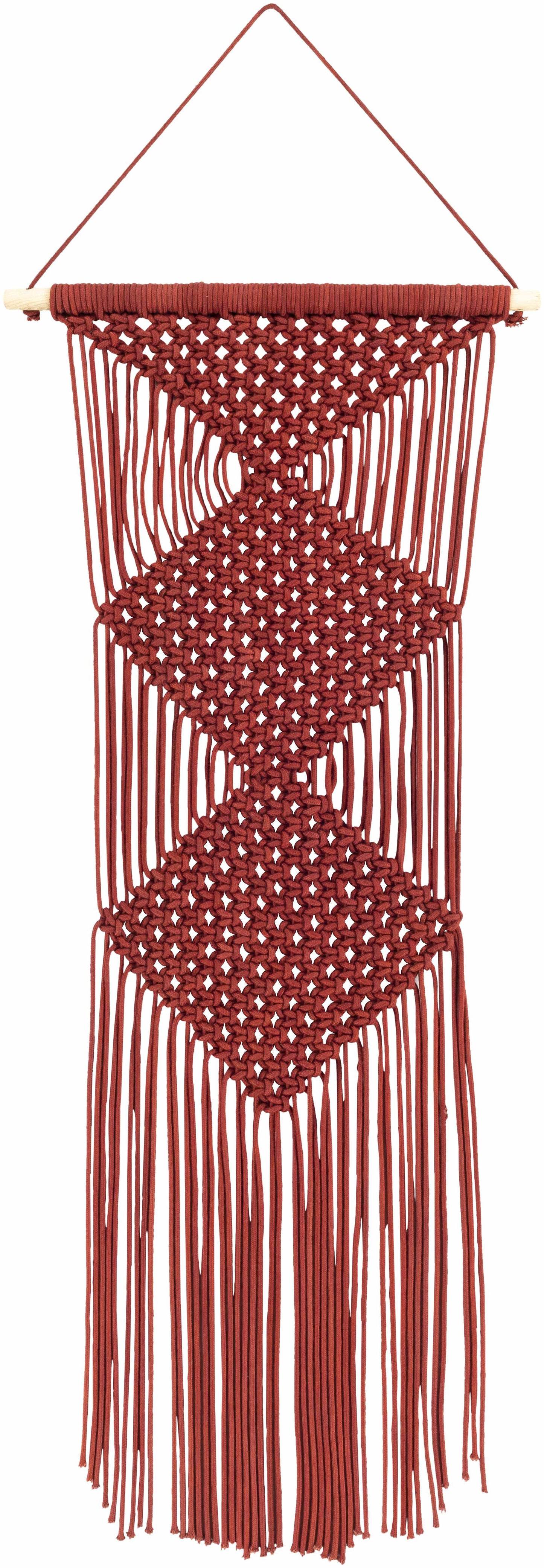 Columbio Rust Macramé Wall Hanging Decor - Clearance