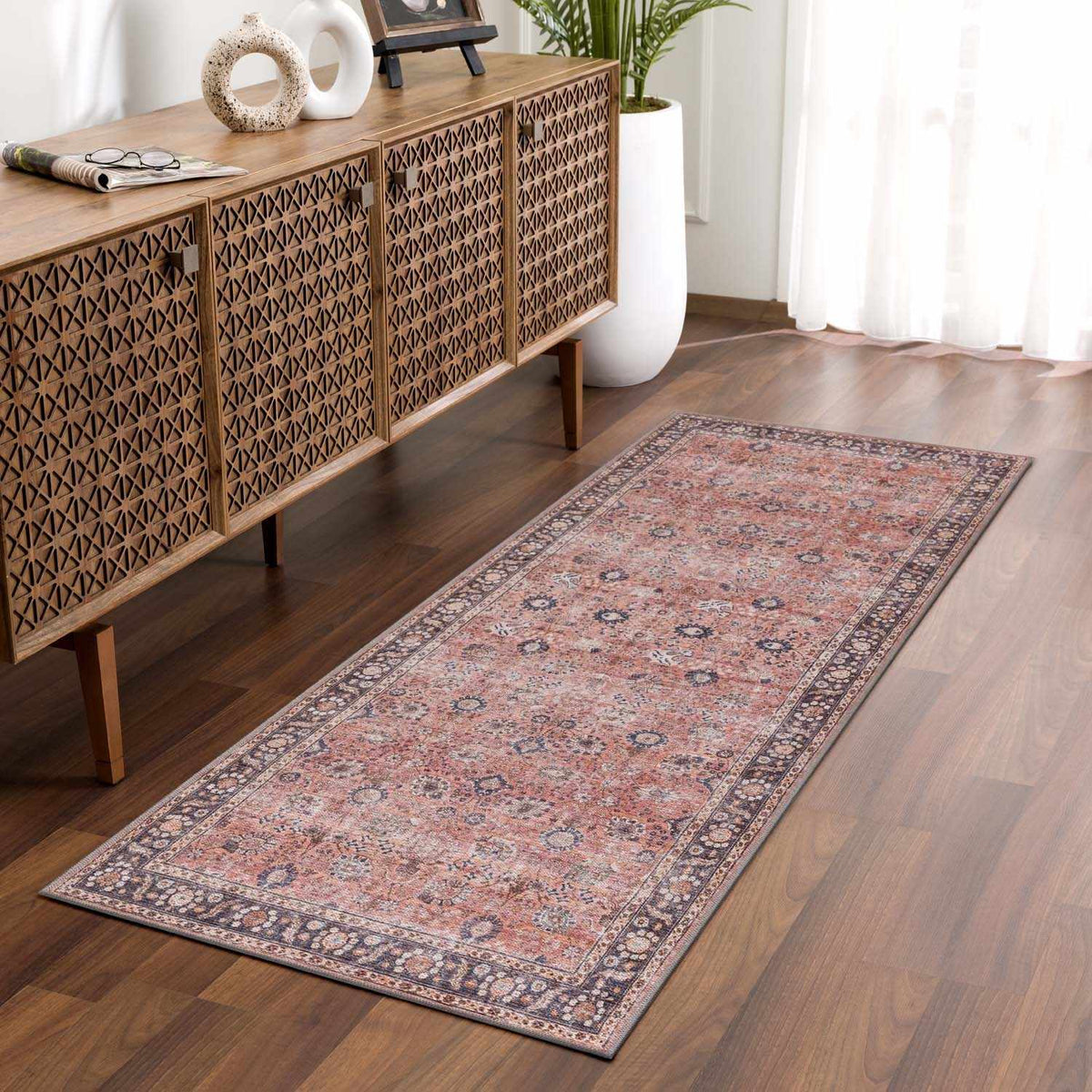 a rug on the floor