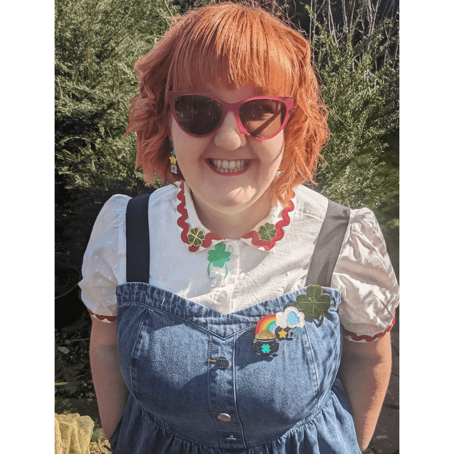 Clover the Rainbow Brooch by Lipstick & Chrome