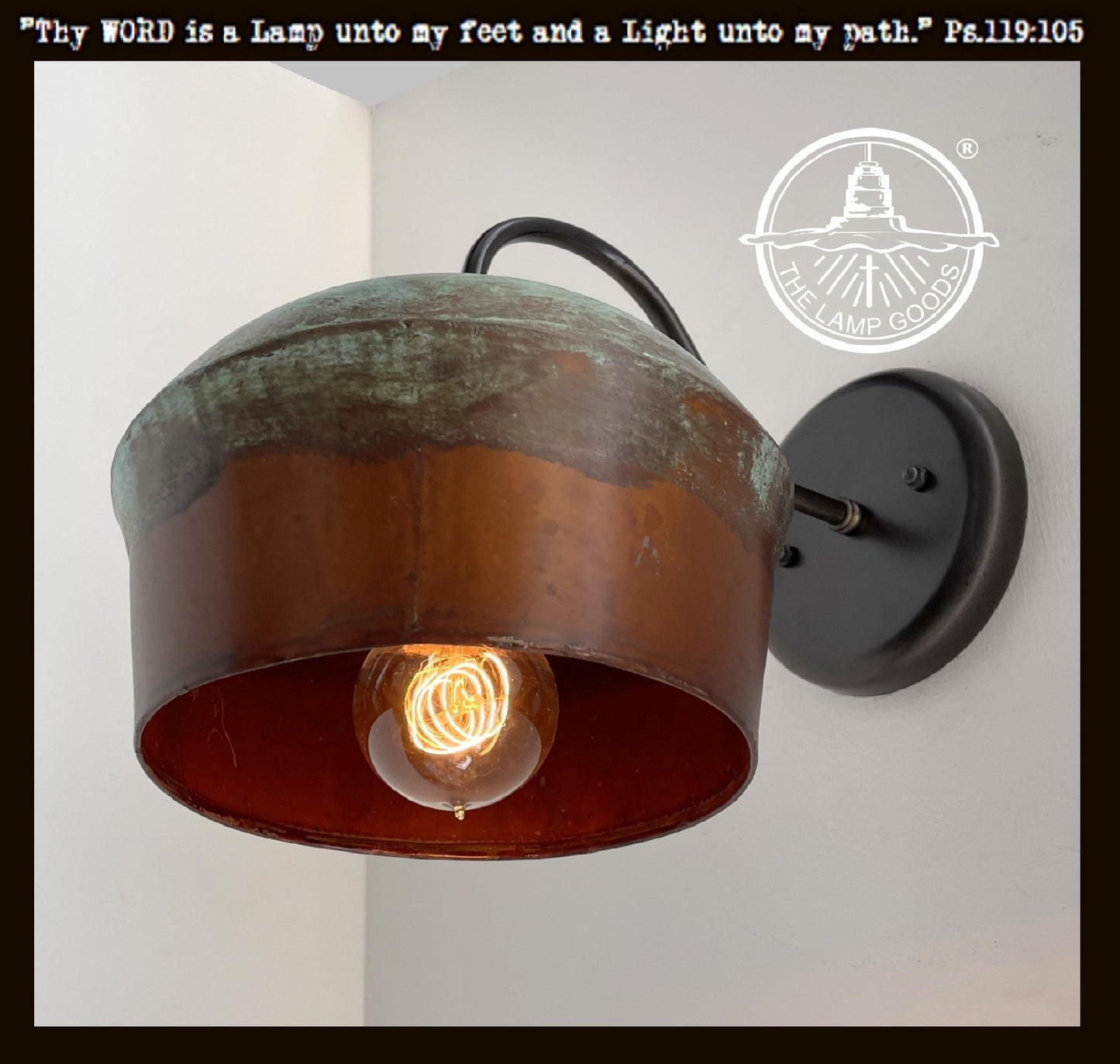 Modern Handcrafted Copper Ceiling Light with Chain | 8.5"