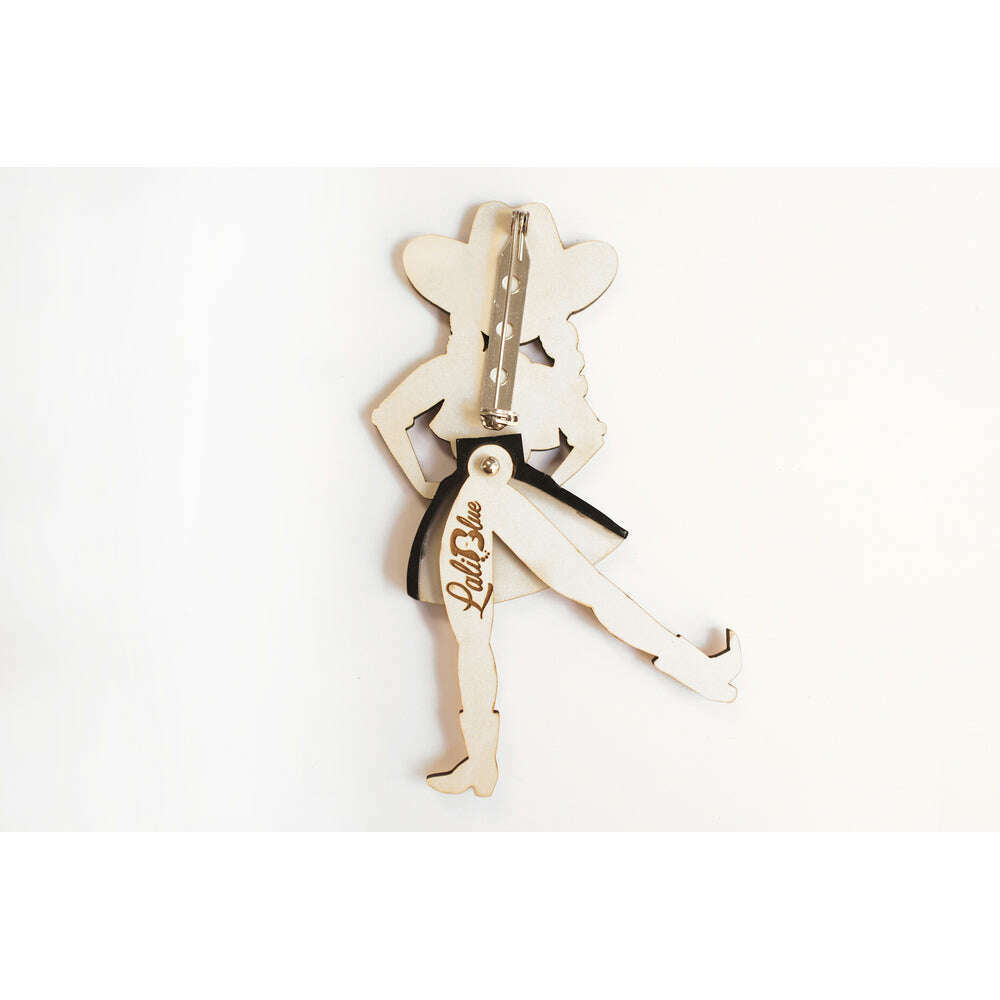 Country girl dancing Brooch by Laliblue