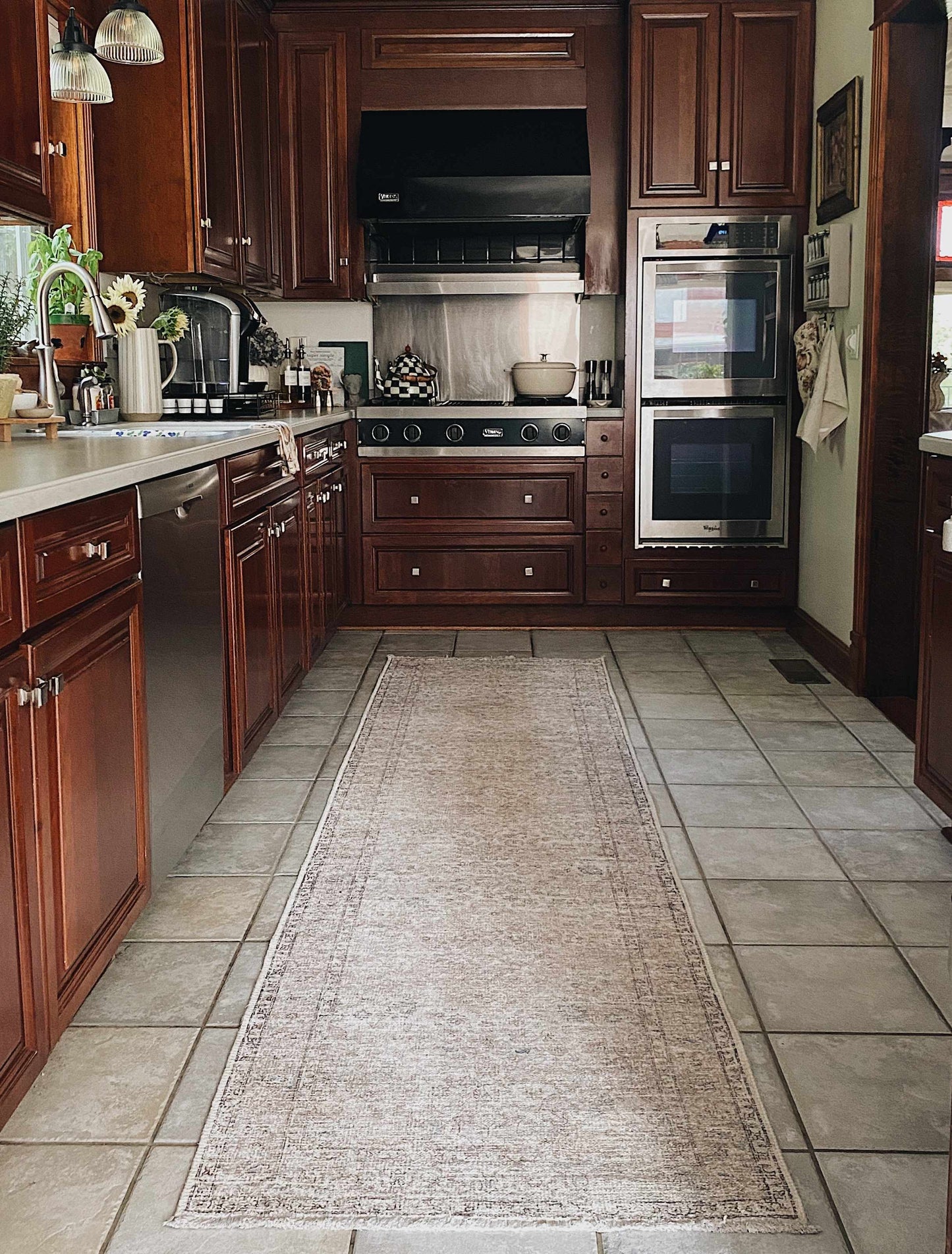 Cream Holi-2301 Washable Area Rug