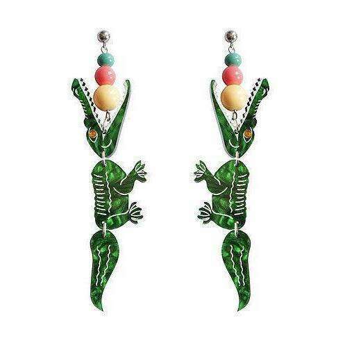 Crocodile Earrings by Laliblue