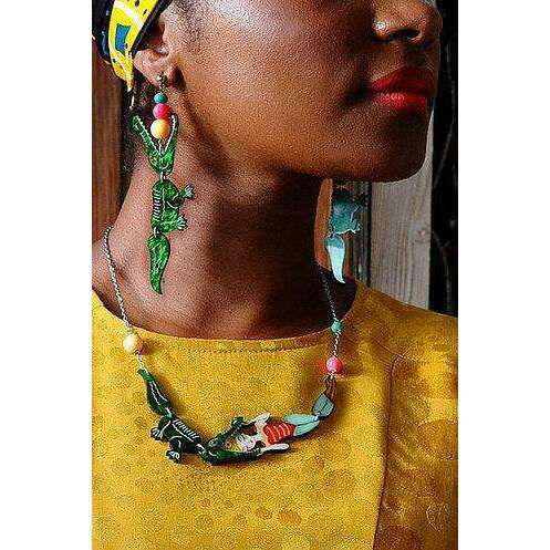 Crocodile Earrings by Laliblue