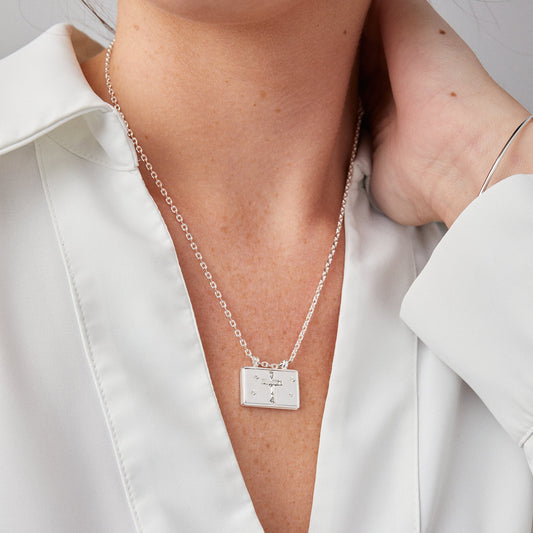 Hidden Message Cross Affirmation Necklace