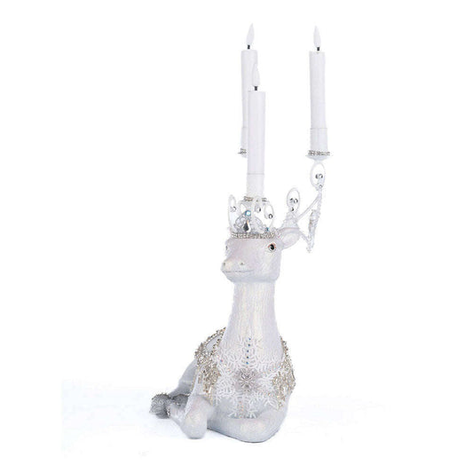 Crystal Christmas Sitting Deer Candle Holder by Katherine's Collection
