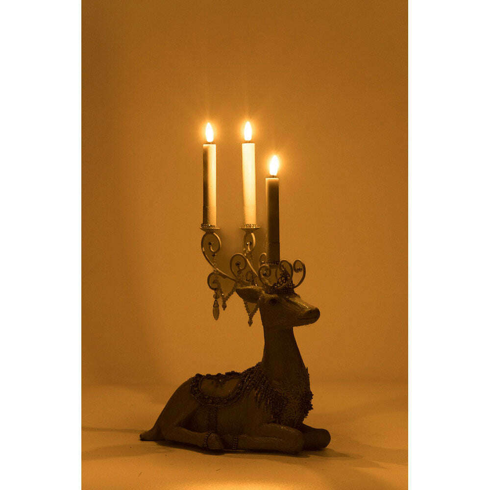 Crystal Christmas Sitting Deer Candle Holder by Katherine's Collection