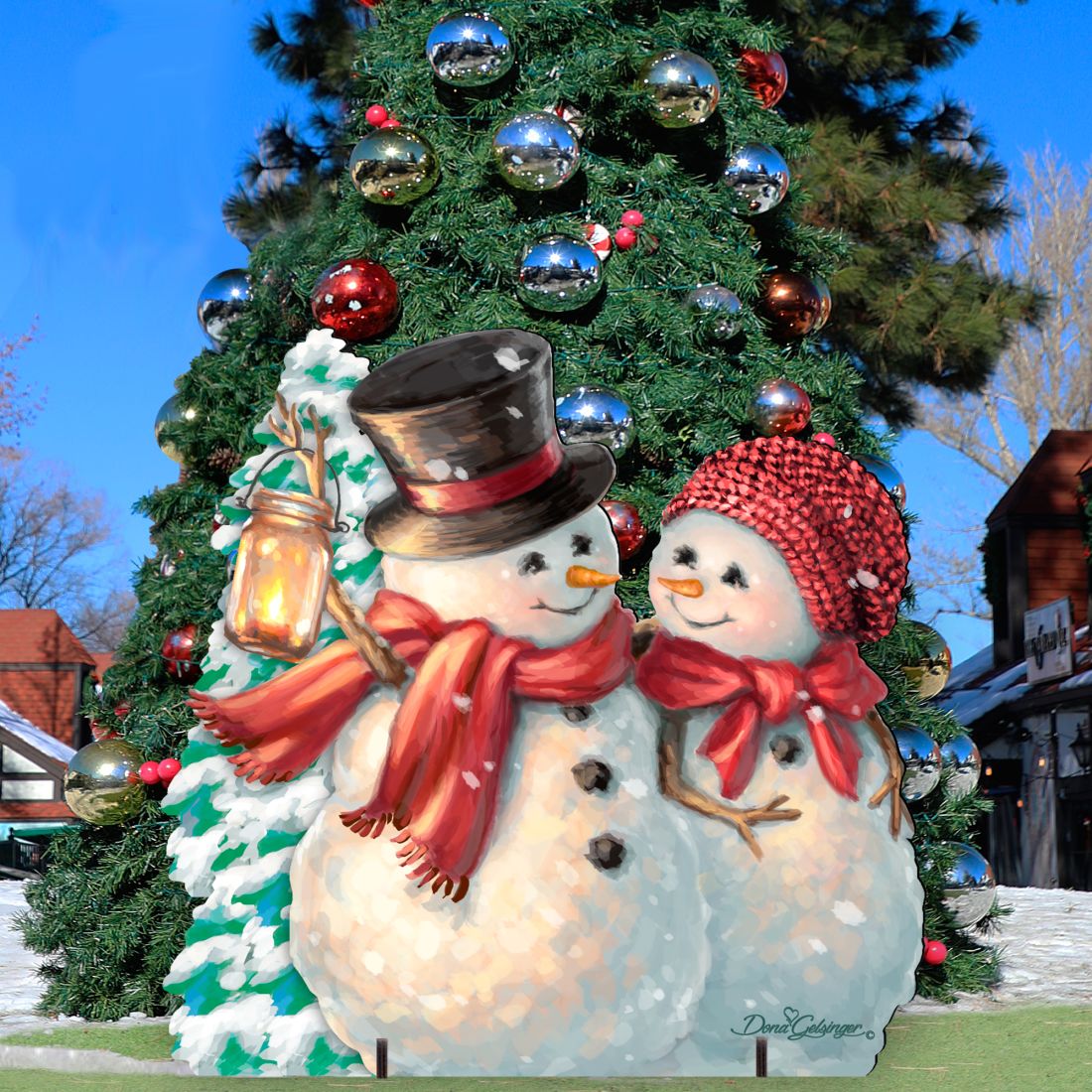 Snow Much in Love Christmas Outdoor Decor by D. Gelsinger - Christmas Santa Snowman Decor - 8461011F-1708