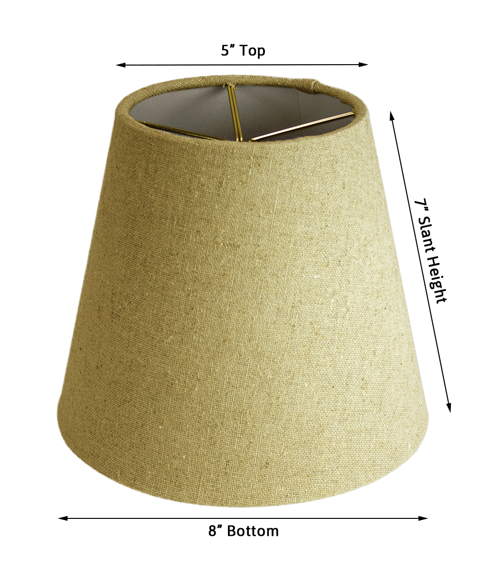 5x8x7 Empire Sand Linen Edison Clip Lampshade
