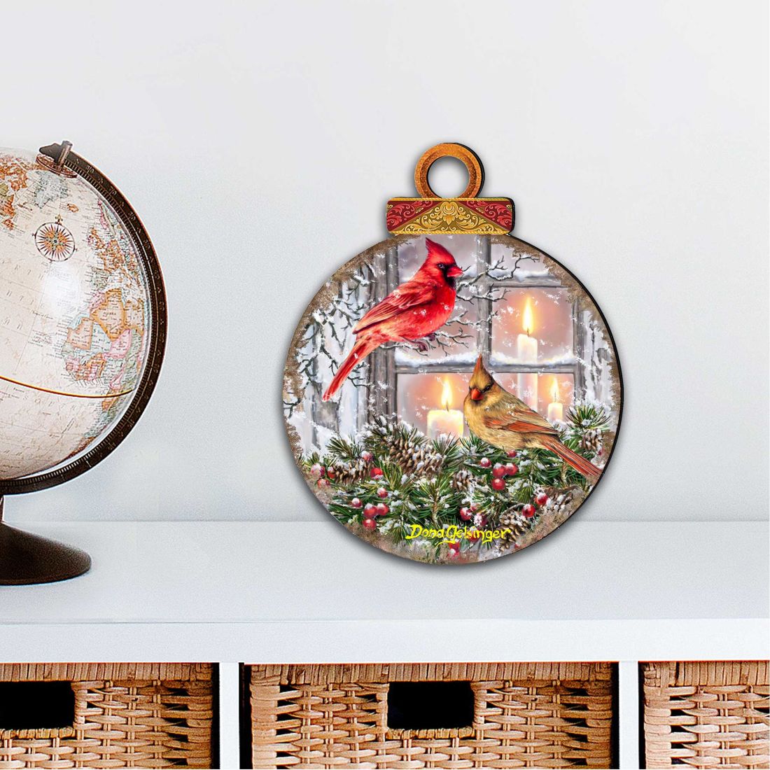 House Birds Holiday Outdoor Decor Large Ornament by D. Gelsinger - Christmas Decor - 8121126M-DG