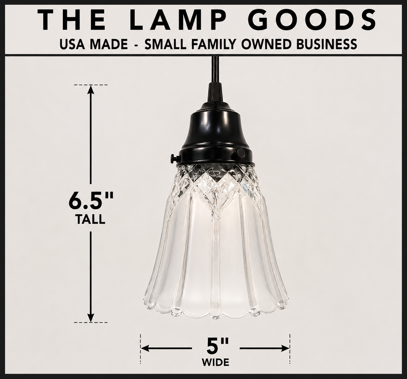 Antique Diamond 1960's Frost PENDANT Light