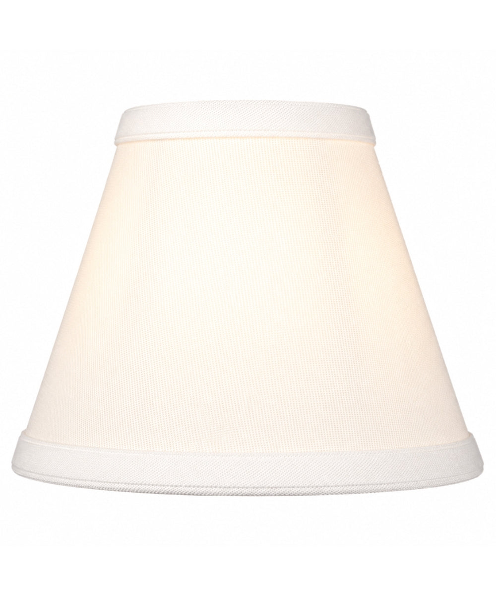 6"W x 5"H Set of 6 Chandelier White Linen Clip-On Lampshade
