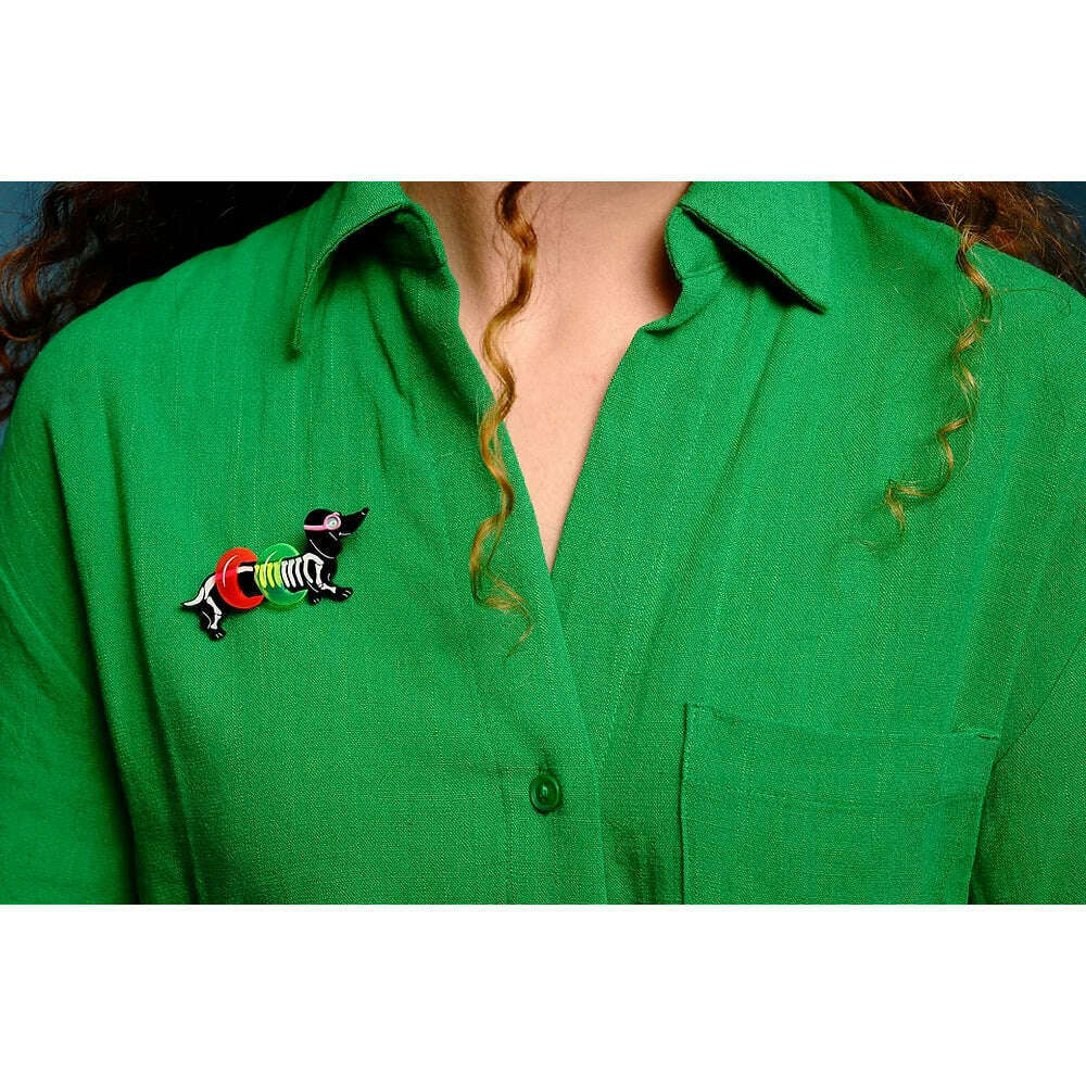Dachshund Brooch with Floats by Laliblue