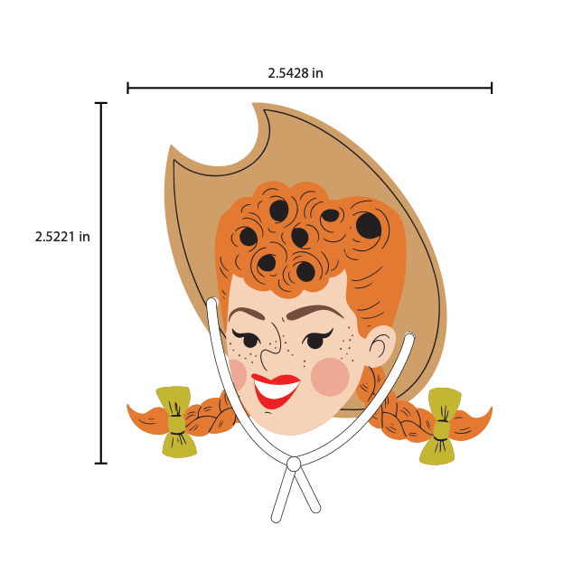 Darla the Cowgirl Brooch by Marla VonDuta x Lipstick & Chrome