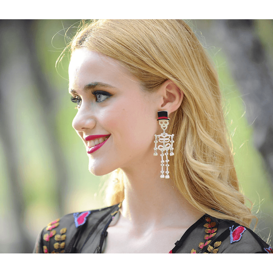 Day of the Dead Skeleton Earrings by Laliblue