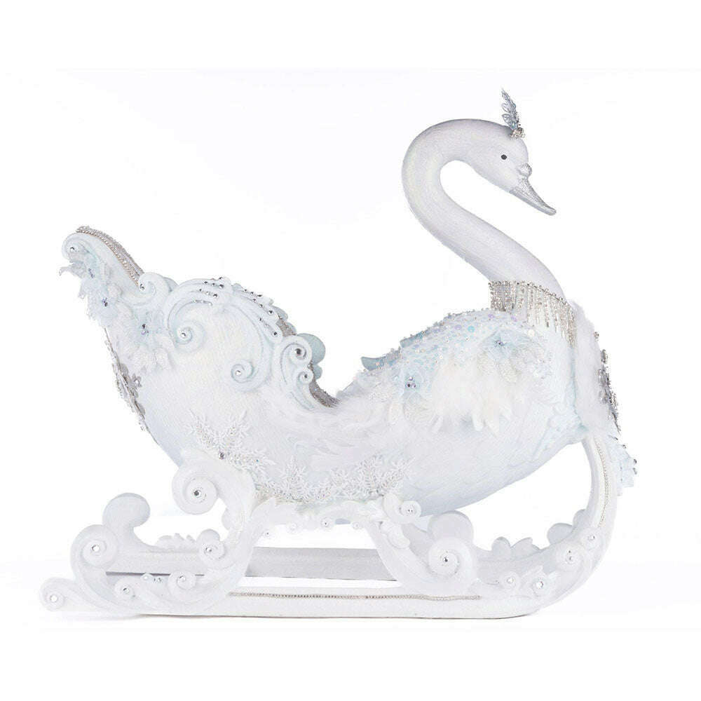 Dazzling Swan Sleigh by Katherine's Collection