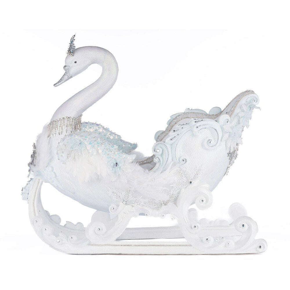 Dazzling Swan Sleigh by Katherine's Collection