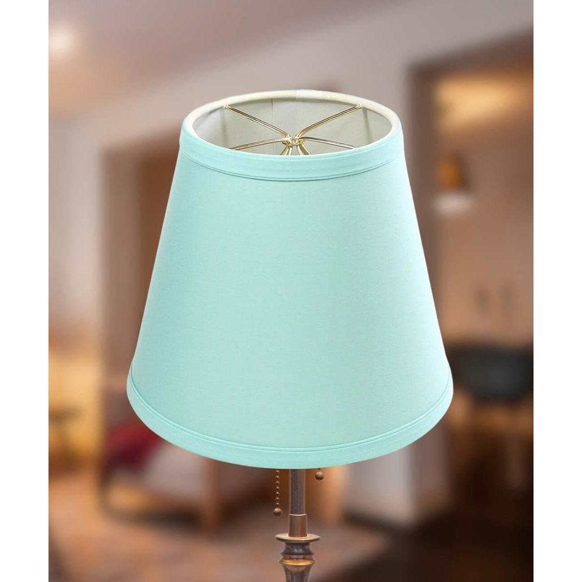 8"W x 7"H Empire Linen Edison Clip On Lamp Shade - Island Paradise Aqua Blue