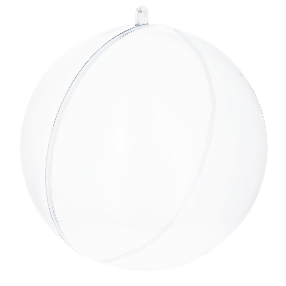 5.5-Inch DIY Fillable Clear Plastic Christmas Ball Ornament