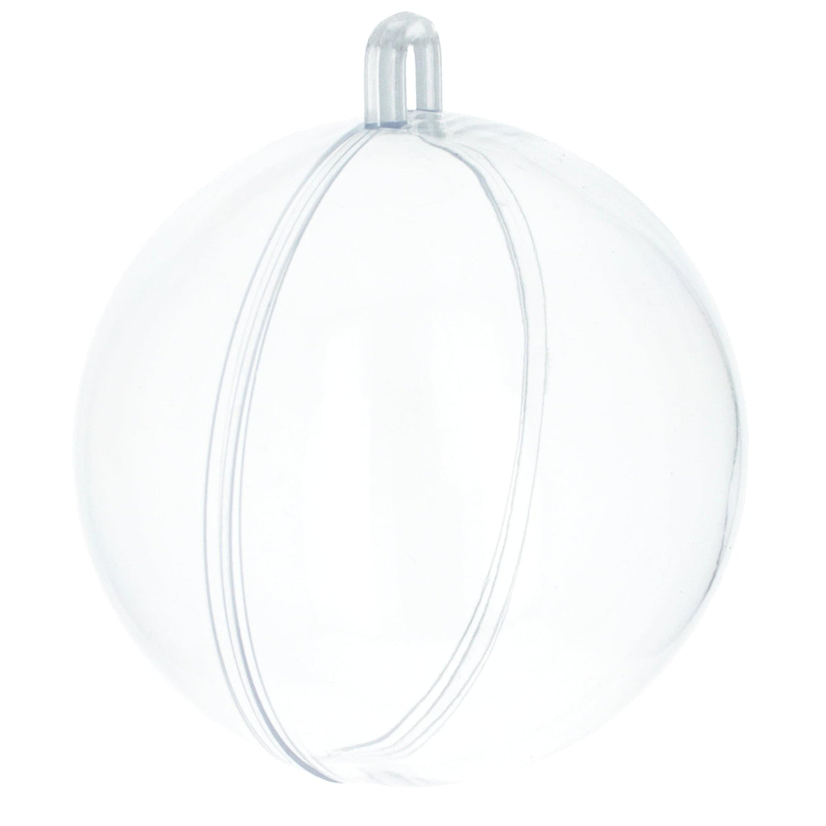 Openable Fillable Clear Plastic Christmas Ball Ornament DIY Craft 3 Inches