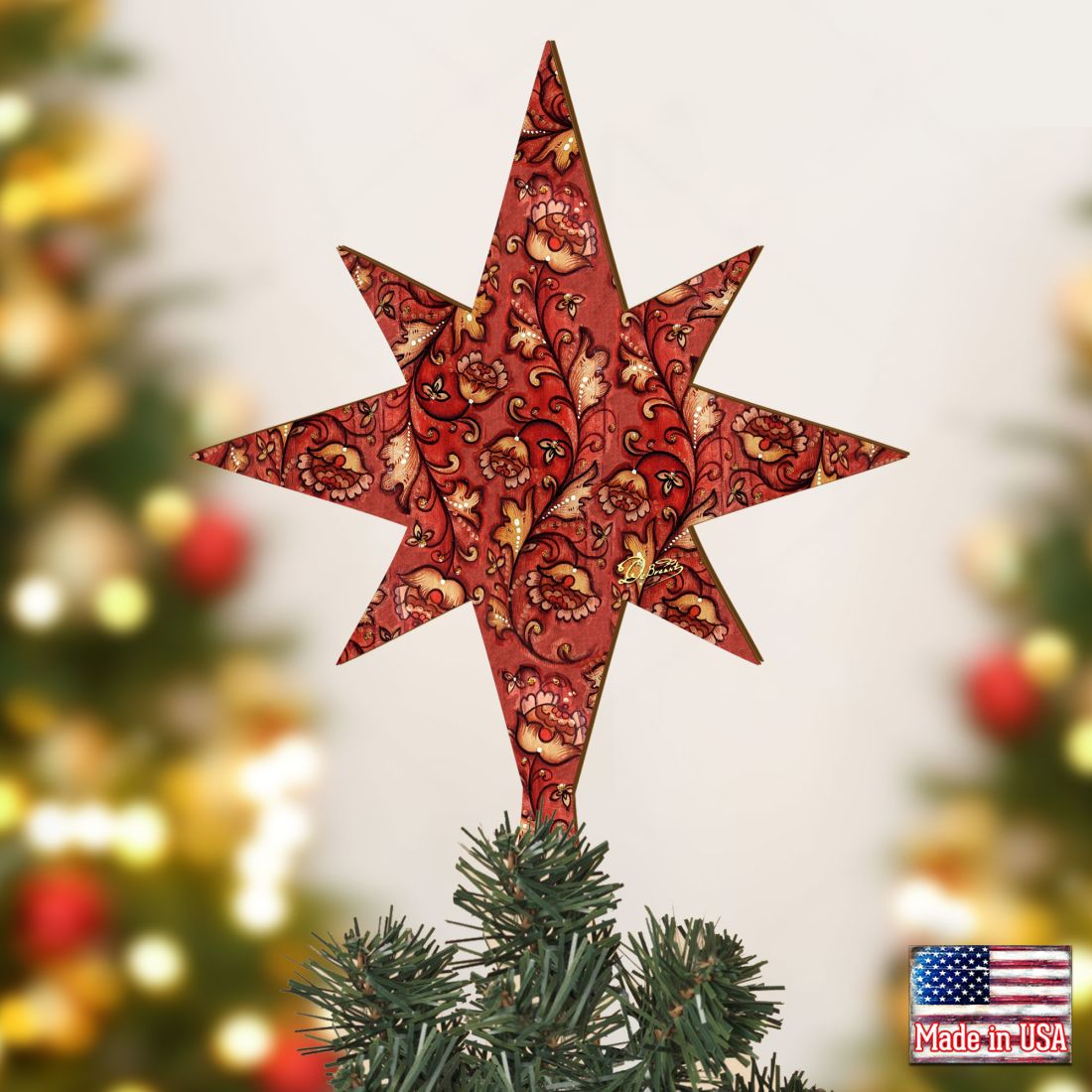 Merry Kissmas Tree Topper by Jamie Mills-Price - Christmas Decor - 89471-MP