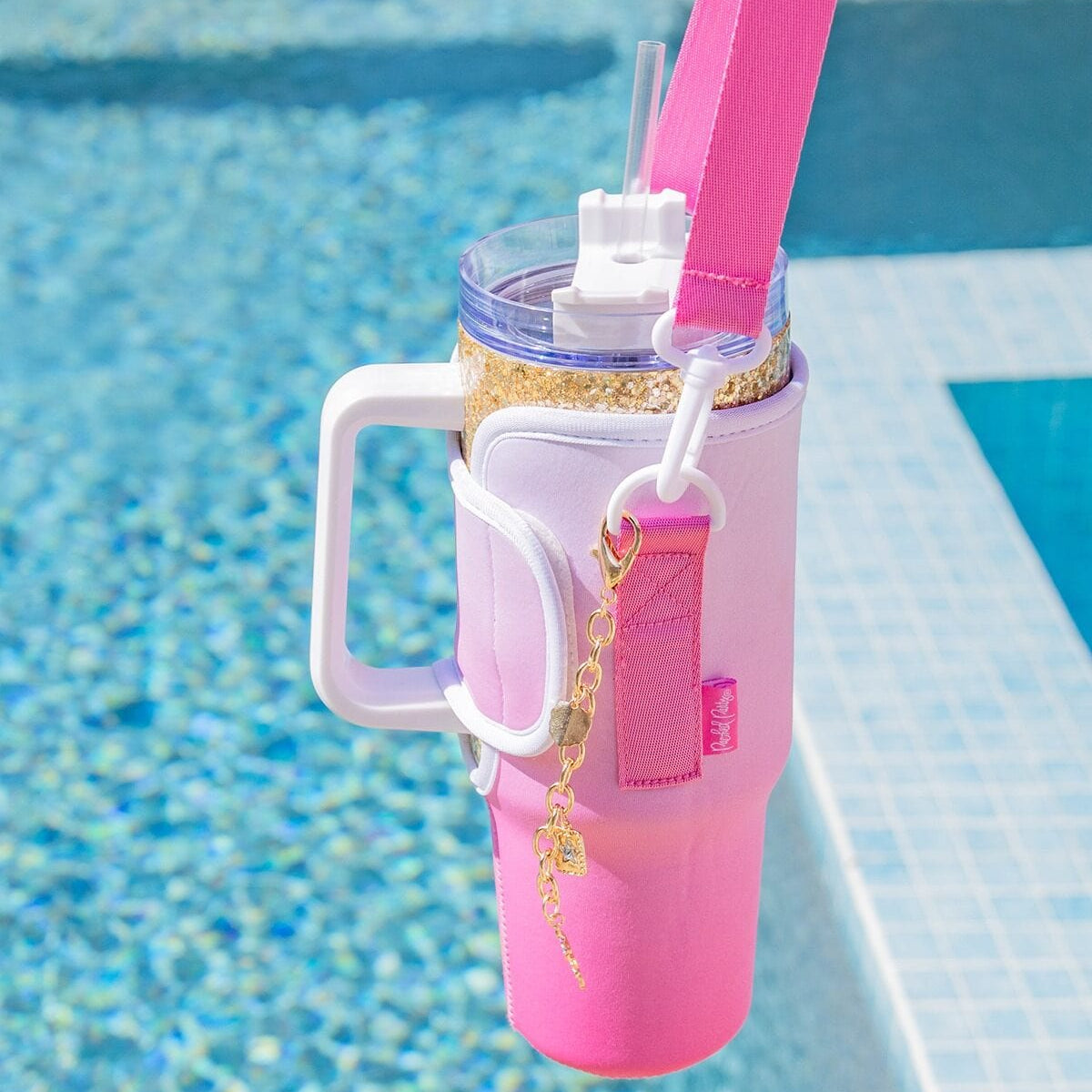 Pretty In Pink Stainless Tumbler Carrier Sleeve
