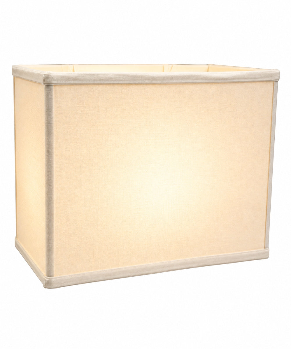 14"W x 10"H Rectangular Drum Lampshade White