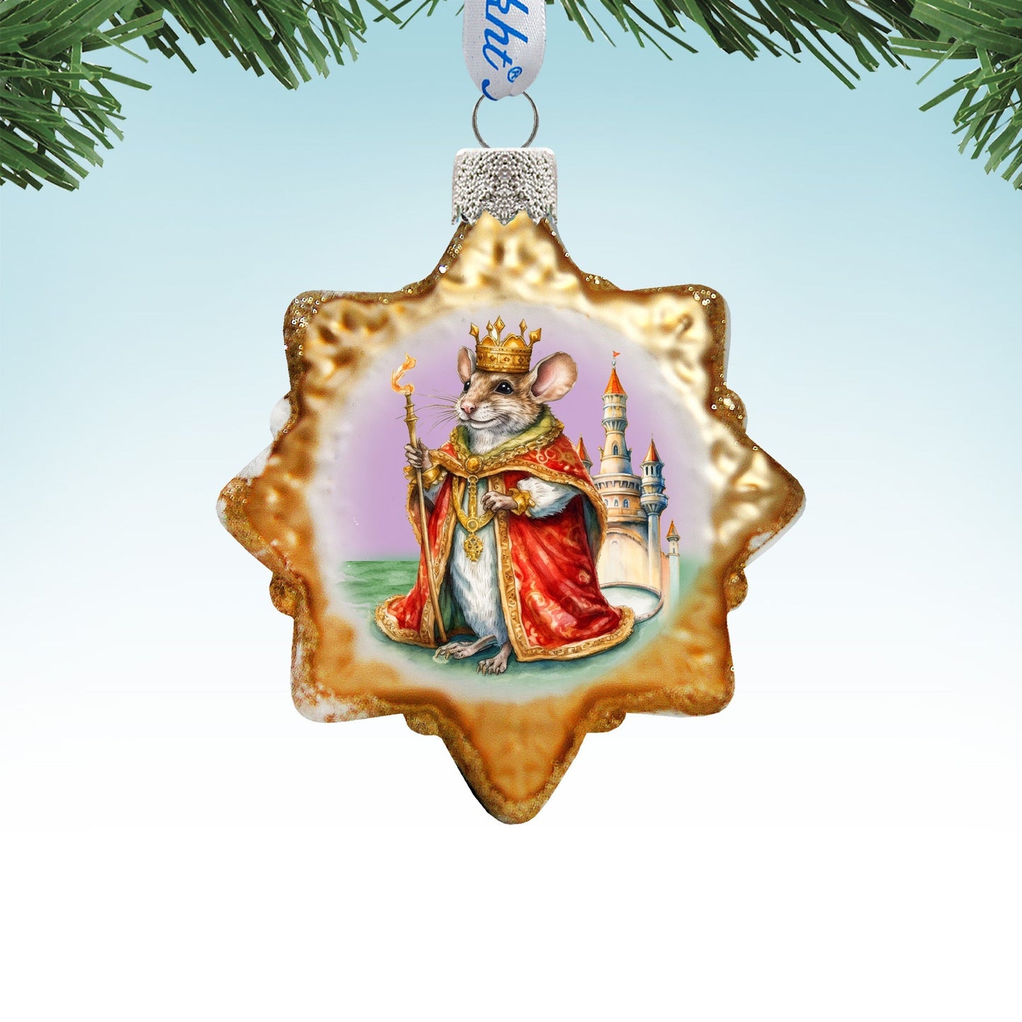 Mouse King Mercury Glass Ornaments by G. Debrekht - Christmas Decor - 776025
