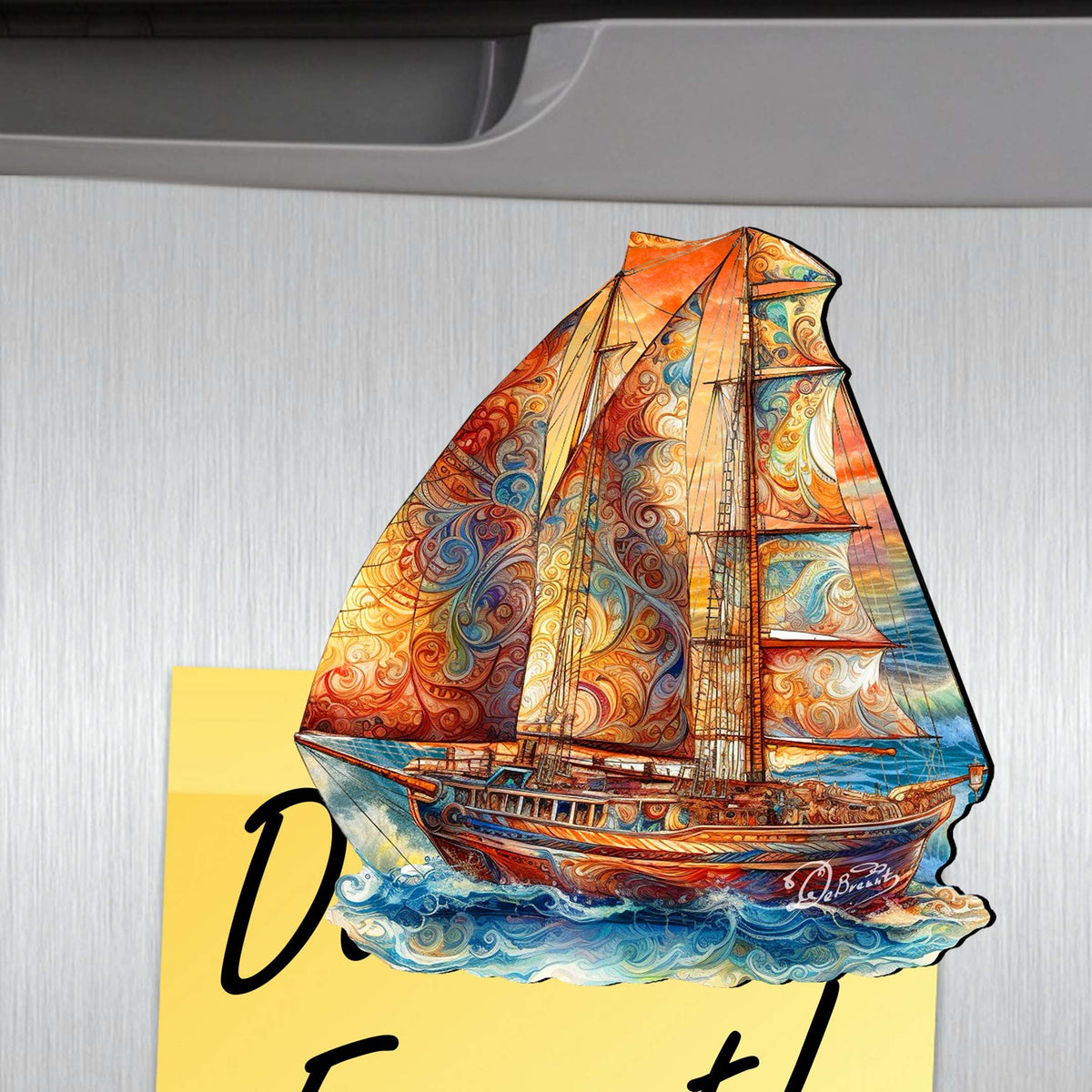 Ocean Crew Decorative Eco Wood Magnets Set of 6 by G. Debrekht - Coastal Decor - 8090065G-S6