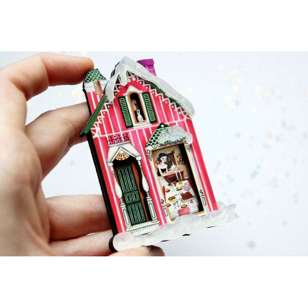 Dinner at Home Holiday Brooch by Laliblue