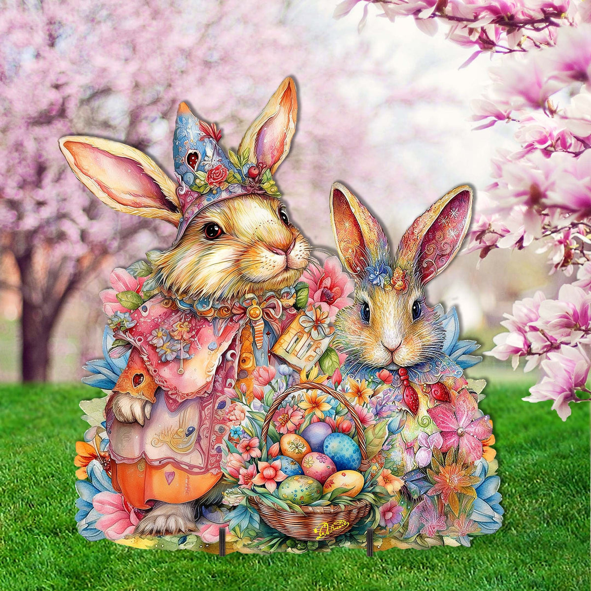 Easter Sweet Couple Easter Yard Sign by G. DeBrekht - Easter Spring Decor - 8652768F