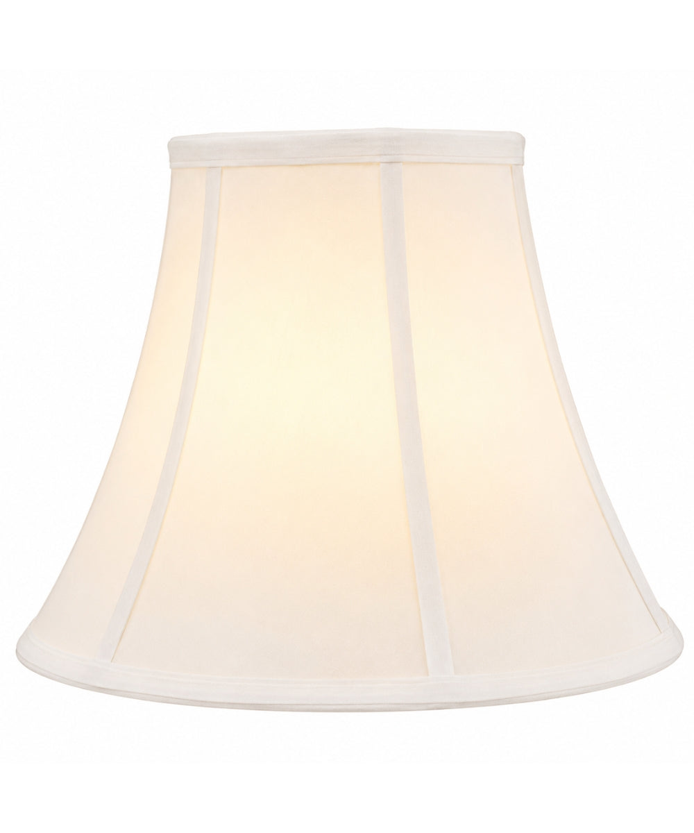 14"W x 11"H White Bell Shantung Lampshade