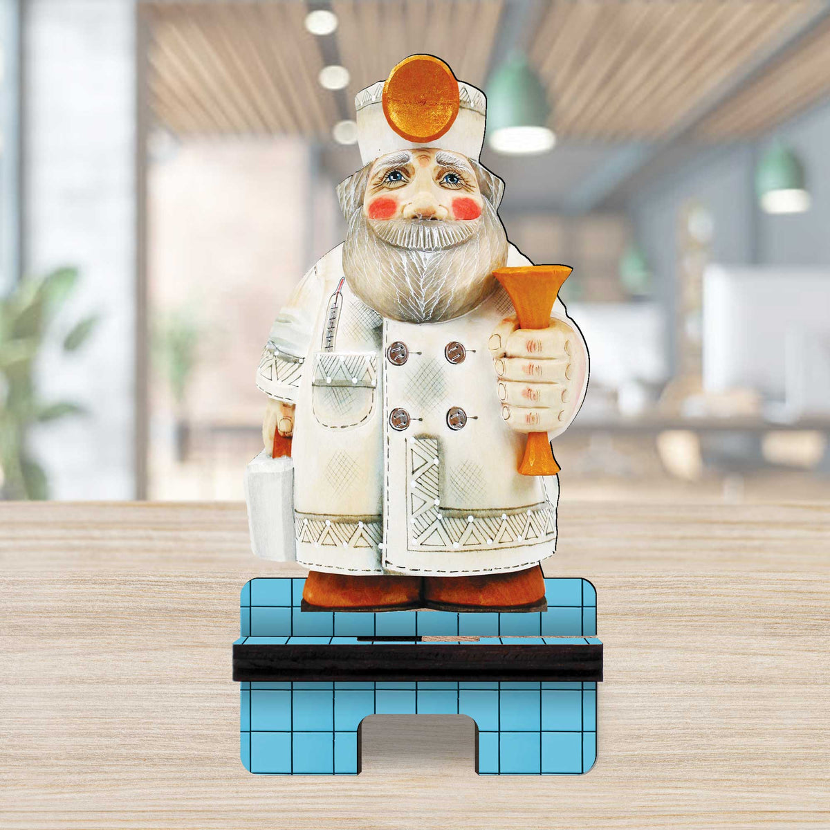 My Favorite Doctor Cell Phone Stand Christmas Decor Wood Mobile Tablet Holder Charging Station Organizer - 892100C